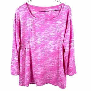 Betsey Johnson Performance Pink Burnout Top